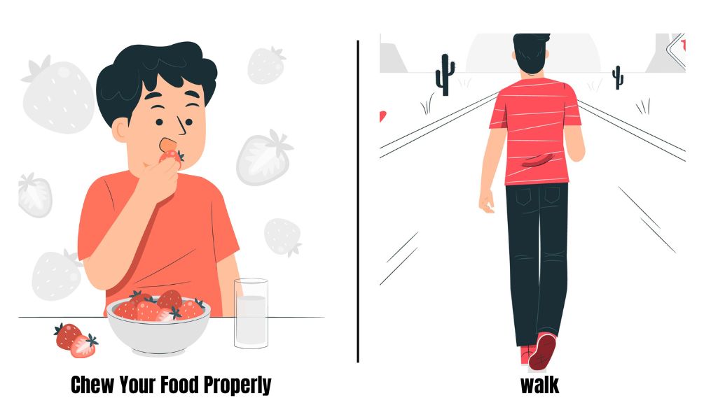 Chewing food Properly and walking- Ayurvedic Tips